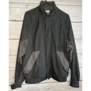 FootJoy DryJoys Mens Golf Rain Jacket Black Houndstooth Full Zip Size M NEW